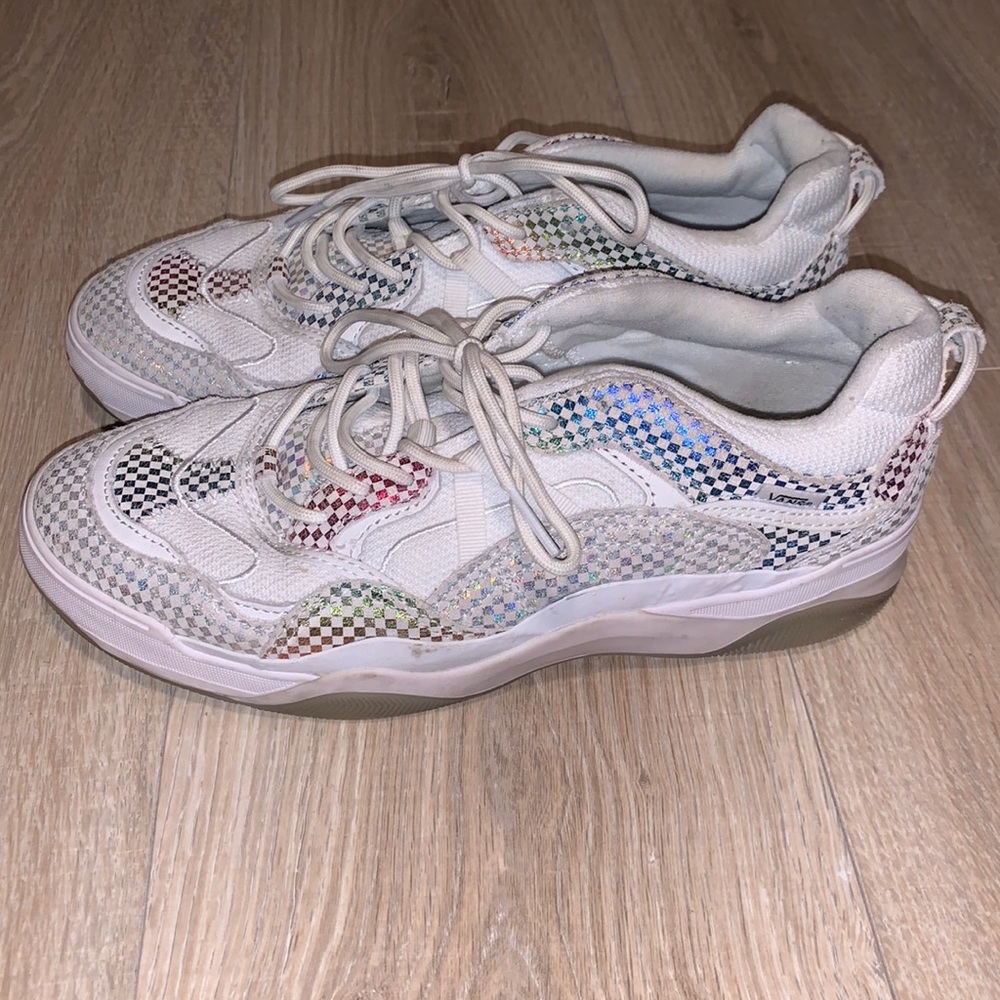 Vans ultra Cush Varix white rainbow unisex tennis shoes